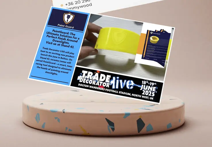 Paint Guard downlight, spotlights, LEDs, recessed lighting, droplight, splash protection, masking tool product